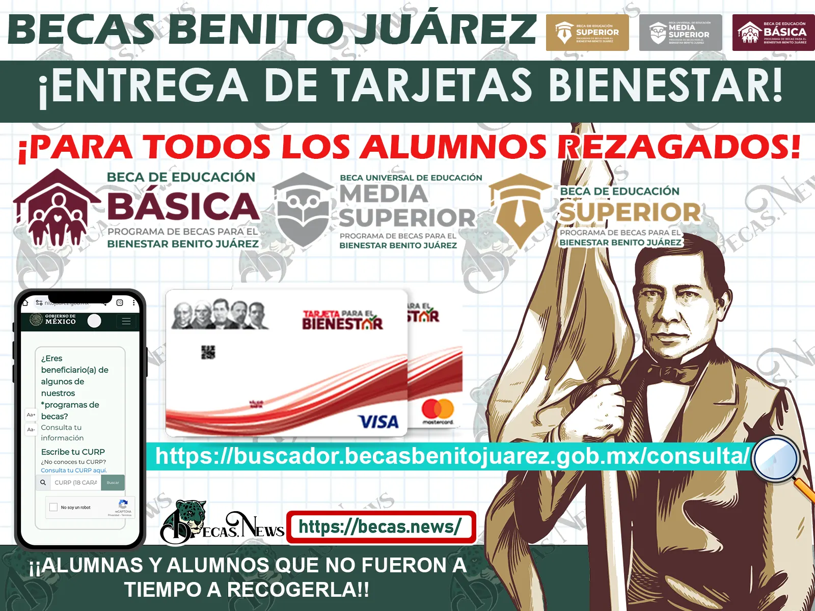 ▷▷ ¡AVISO URGENTE! Becas Benito Juárez: Confirmada La ENTREGA MASIVA De  Tarjetas Bienestar En NOVIEMBRE Por La CNBBBJ 🥇【 Julio 2024】