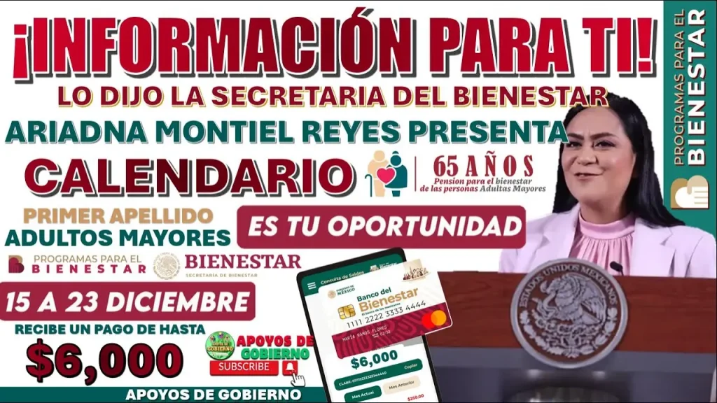 🔴¡ATENCIÓN BENEFICIARIOS!🔴ARIADNA MONTIEL DA CONOCER EL CALENDARIO PARA ADULTOS MAYORES 🤯¡ENTÉRATE!🤯