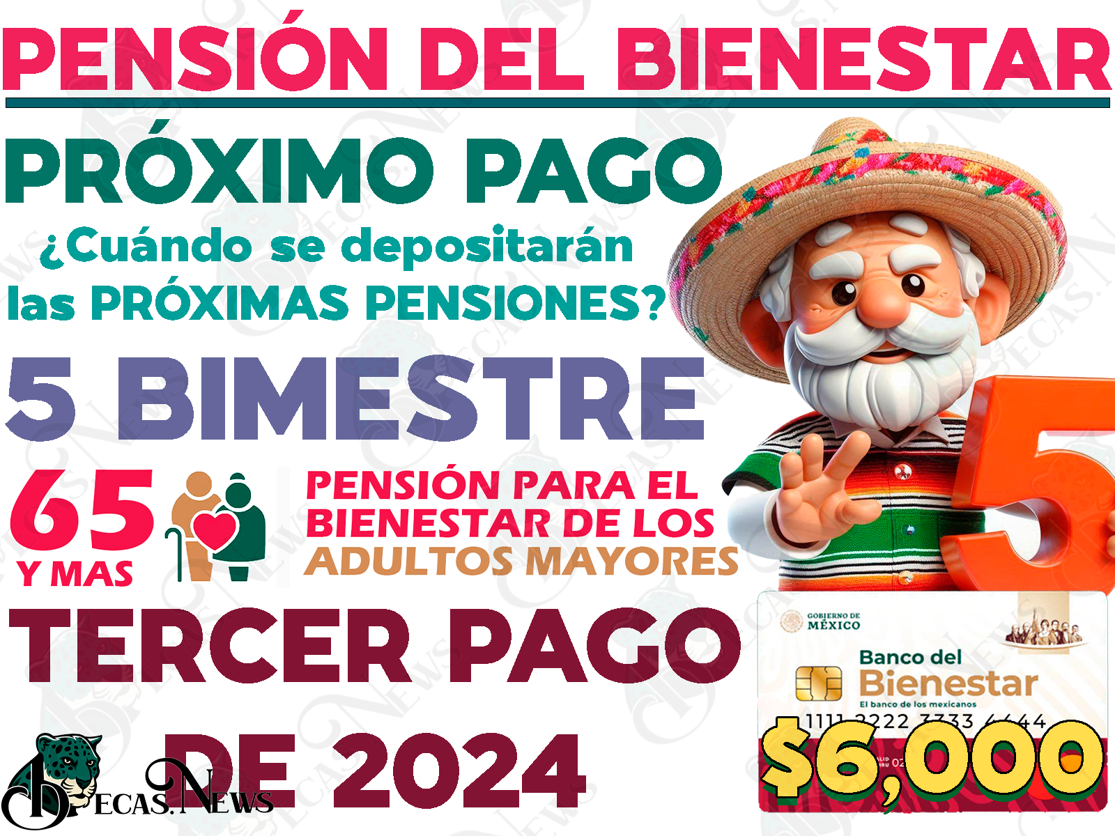 ¿Cuándo recibirás tu siguiente pago del programa de Pensiones para el Bienestar? Tercer depósito de 2024