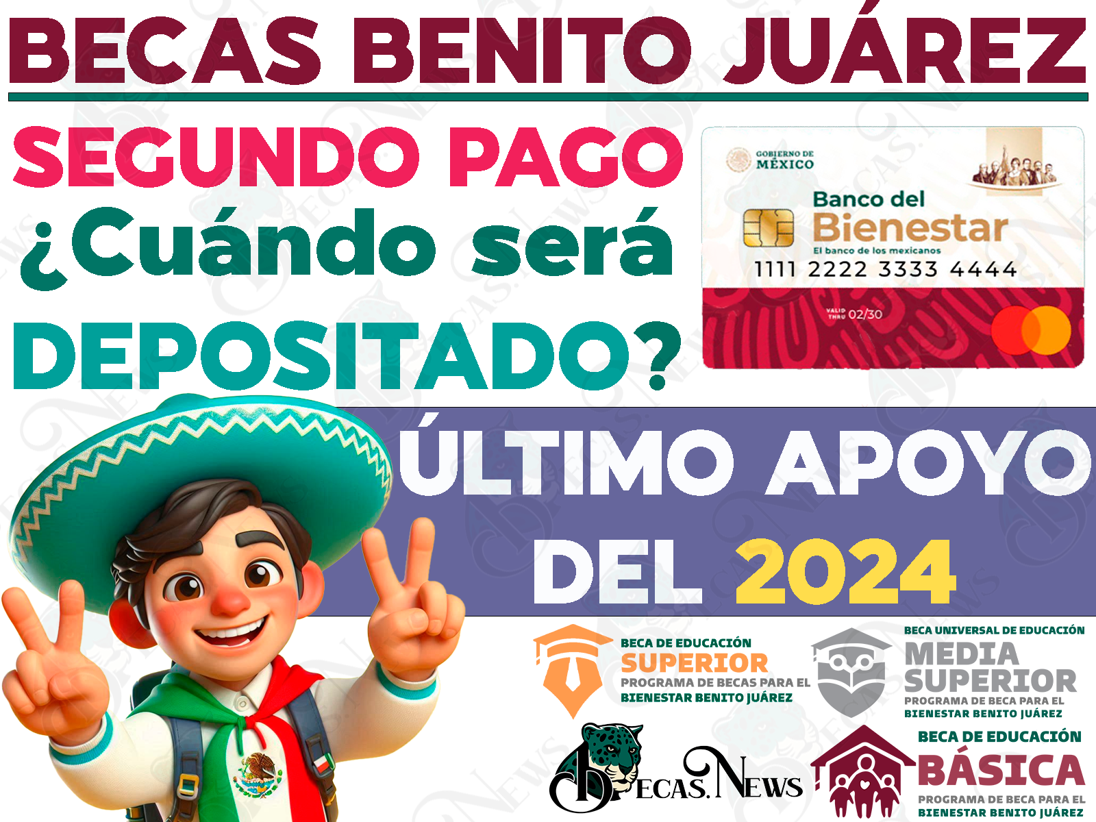 Segunda ENTREGA DE PAGOS de las Becas para el Bienestar Benito Juárez en 2024. ¿Cuándo recibirás tu apoyo monetario?