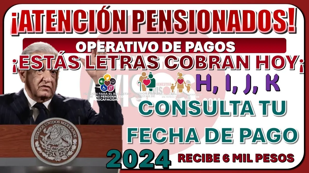 🔴🔴 CONSULTA TU FECHA DE PAGO, ATENCIÓN PENSIONADOS ESTAS LETRAS COBRAN HOY 🤑📆💸