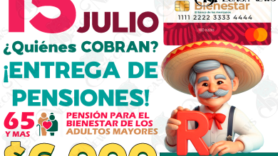 15 de JULIO. ¿Qué INICIALES recibirán su apoyo monetario de las Pensiones Bienestar?