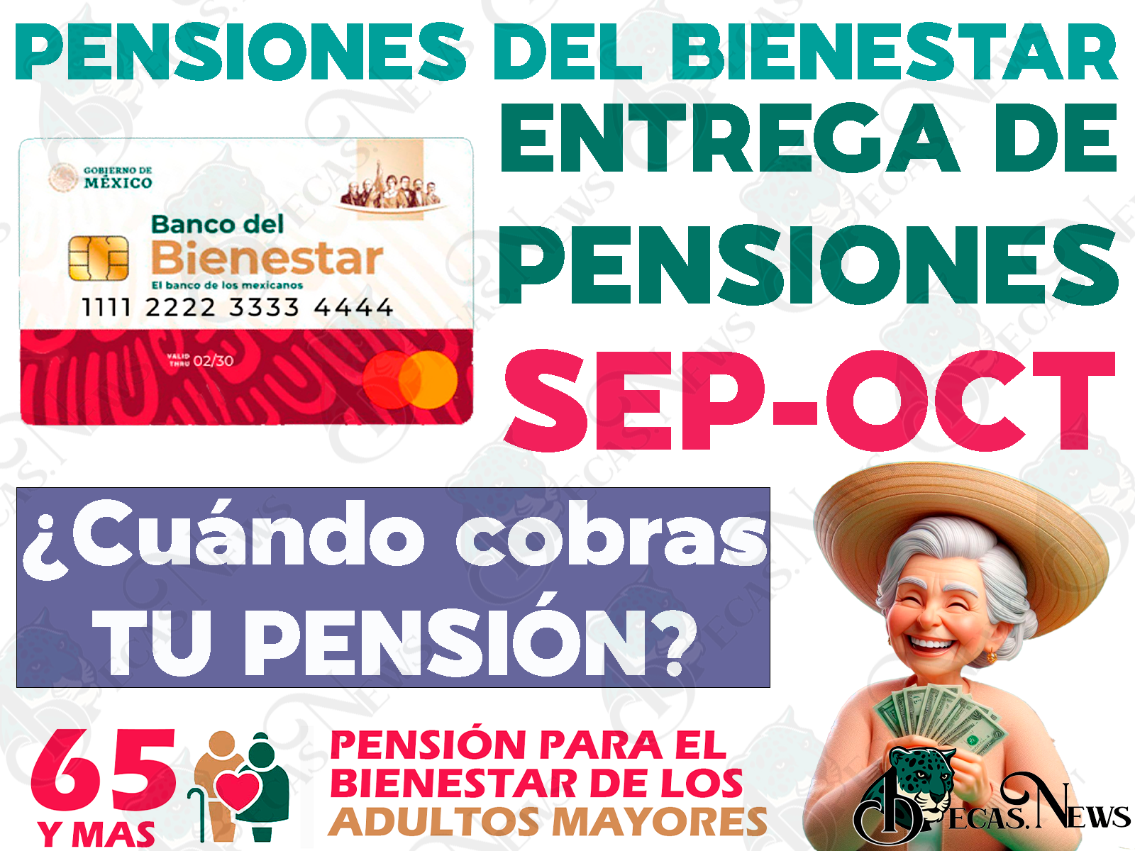 Entrega de apoyos monetarios para Pensionados del Bienestar. ¿Cuándo recibirás tu apoyo correspondiente a los meses de Septiembre y Octubre 2024?