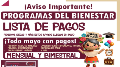 ¡Prepárate! Inician los pagos de los Programas del Bienestar en Mayo