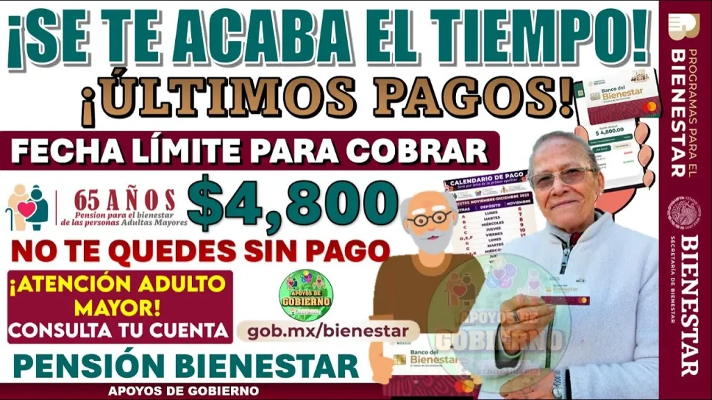 🚨😨 TIENES HASTA ESTE DÍA PARA COBRAR TU PENSIÓN BIENESTAR 🙀💸¡YA NO HABRÁ!🙀💸