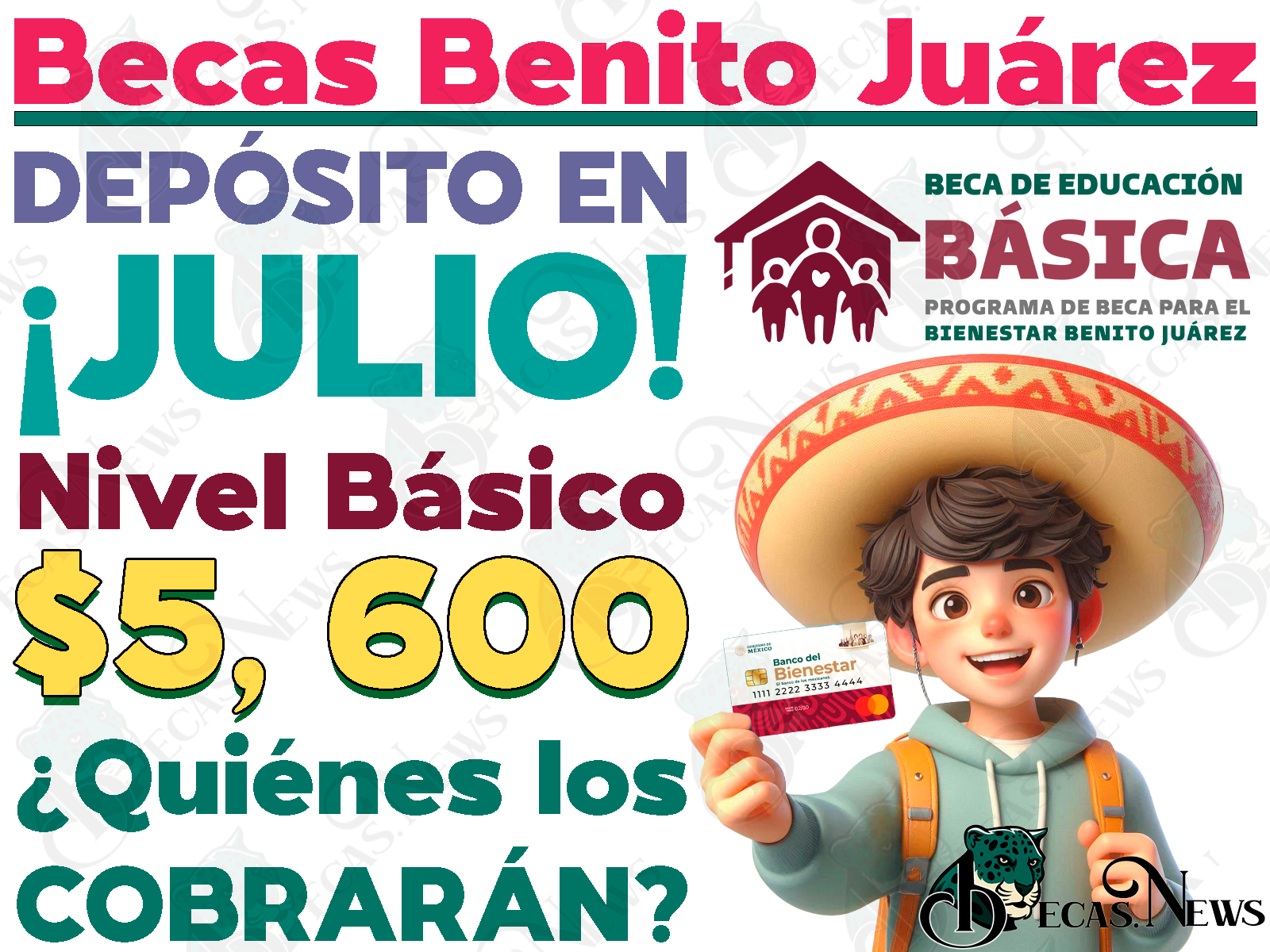 Depósito de las Becas Benito Juárez en JULIO. ¡Consulta si ya recibiste tu pago de $5, 520 para estudiantes del NIVEL BÁSICO!