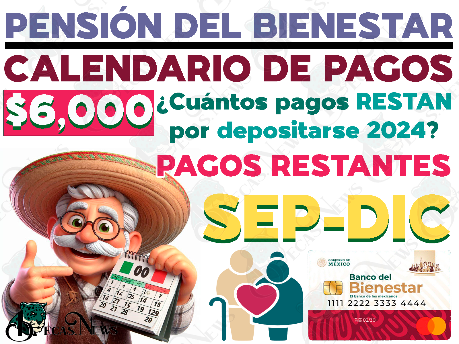 ¿Cuántos pagos restan por depositarse en este año 2024? Entrega de Pensiones Bienestar para personas adultas mayores