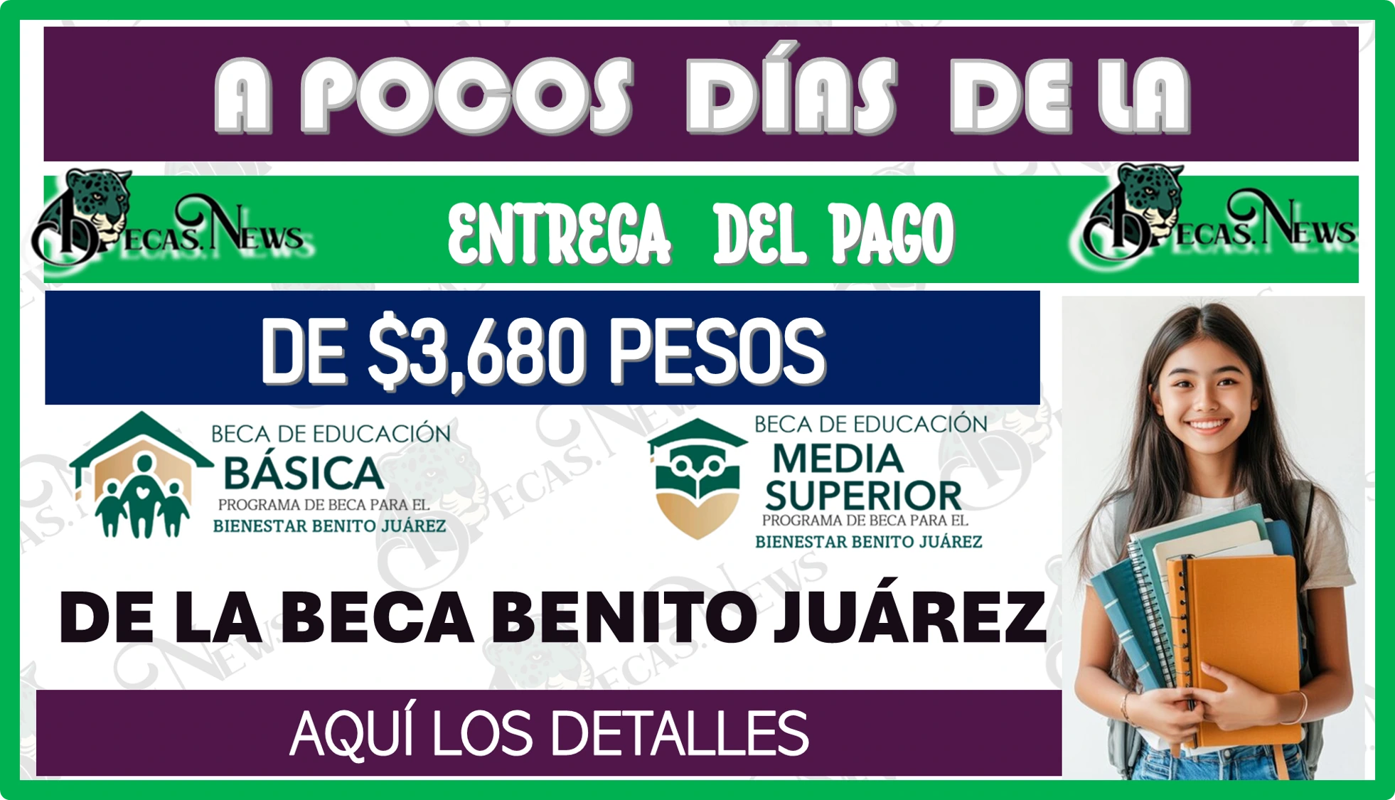 A POCOS DÍAS DE LA ENTREGA DEL PAGO DE $3,680 PESOS DE LA BECA BENITO JUÁREZ | AQUÍ LOS DETALLES 