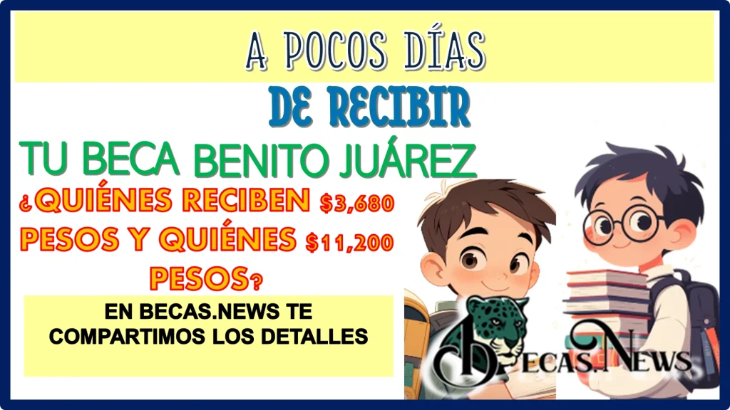 A POCOS DÍAS DE RECIBIR TU BECA BENITO JUÁREZ… ¿QUIÉNES RECIBEN $3,680 Y QUIÉNES $11,200 PESOS?