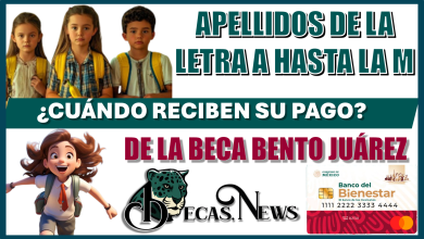 APELLIDOS DE LA LETRA A HASTA LA M | ¿CUÁNDO RECIBEN SU PAGO DE LA BECA BENITO JUÁREZ?