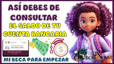 ASÍ DEBES DE CONSULTAR EL SALDO DE TU CUENTA BANCARIA DE MI BECA PARA EMPEZAR 