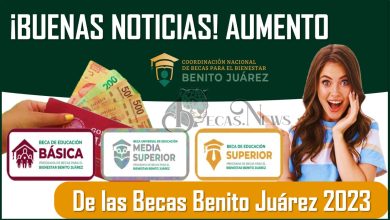¡BUENAS NOTICIAS! Aumento en las becas Benito Juárez 2023