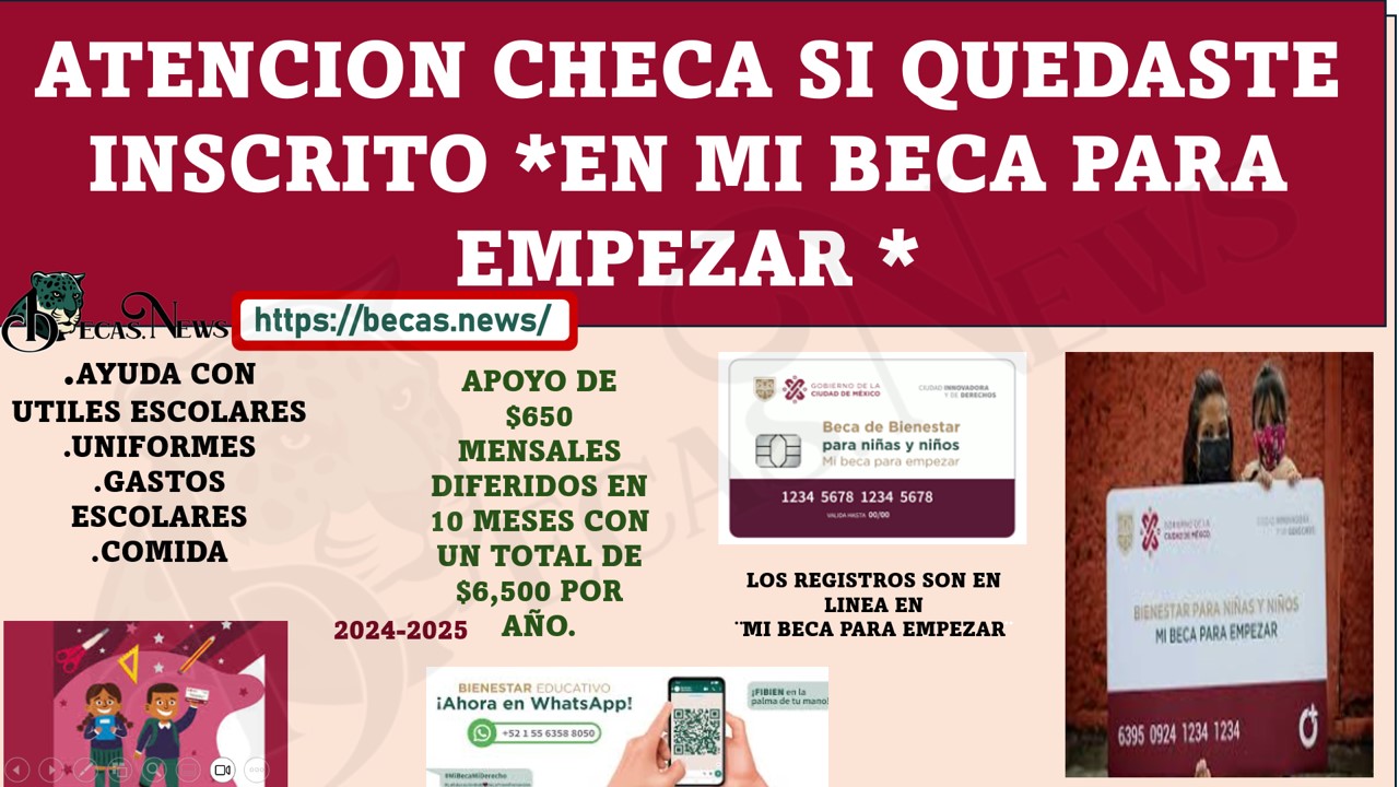 ¡AÚN NO TIENES TU TARJETA DE BIENESTAR DE NIÑAS Y NIÑOS DE MI BECA PARA EMPEZAR!