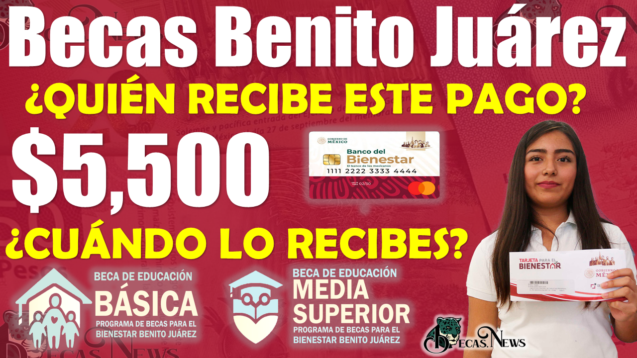 ¿Quiénes reciben el PAGO de $5 mil 500 pesos? | Becas Benito Juárez 
