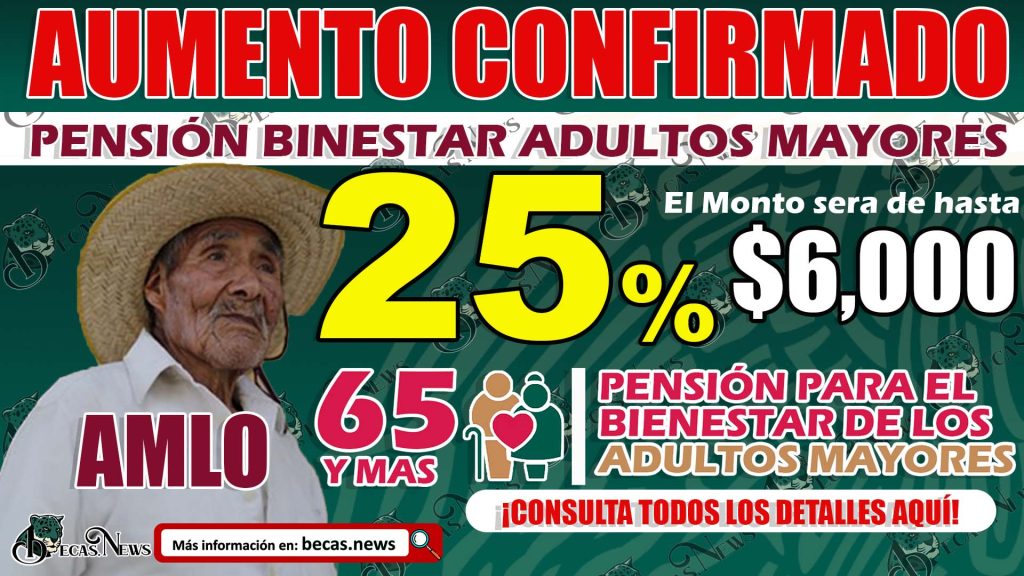 Buenas noticias Abuelitos ¡Aumento Confirmado 2024! Pensión Bienestar Adultos Mayores