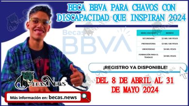 Beca BBVA para Chavos con Discapacidad que inspiran 2024| Recibe un apoyo económico de $4 mil pesos