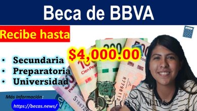 Beca de BBVA ofrece 4 mil pesos mensuales