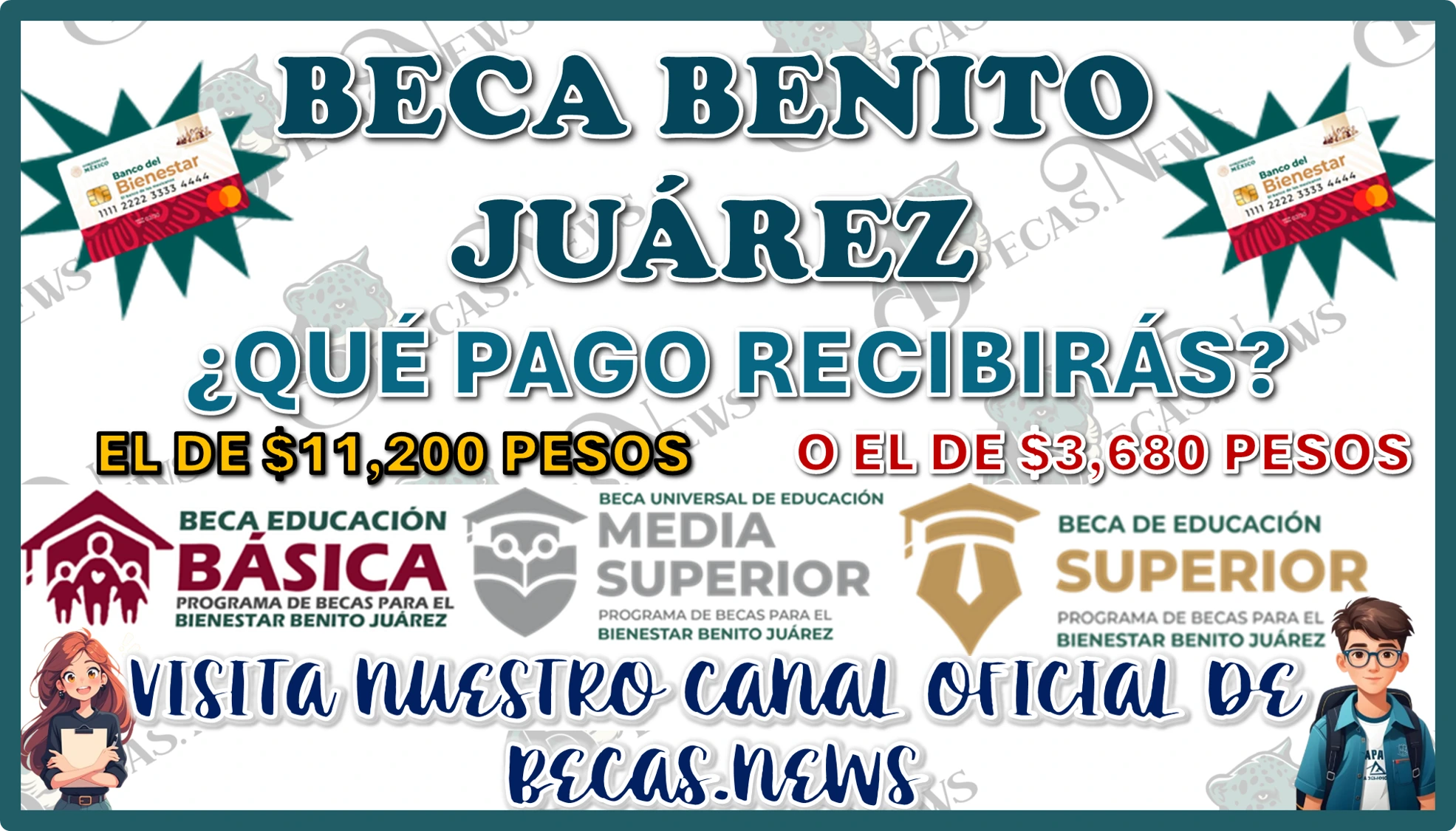 BECA BENITO JUÁREZ | ¿QUÉ PAGO RECIBIRÁS EL DE $11,200 O ÉL $3,680 PESOS? 