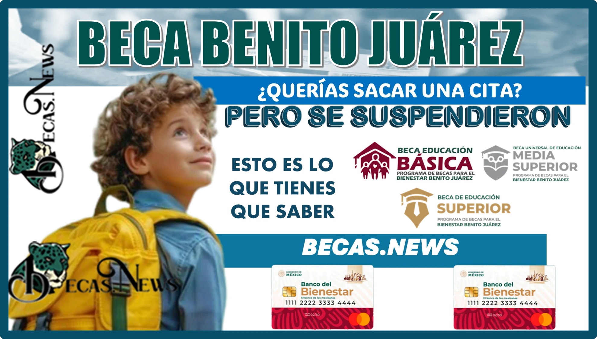 BECA BENITO JUÁREZ… ¿QUERÍAS SACAR UNA CITA, PERO SE SUSPENDIERON?… ESTO LO TIENES QUE SABER 