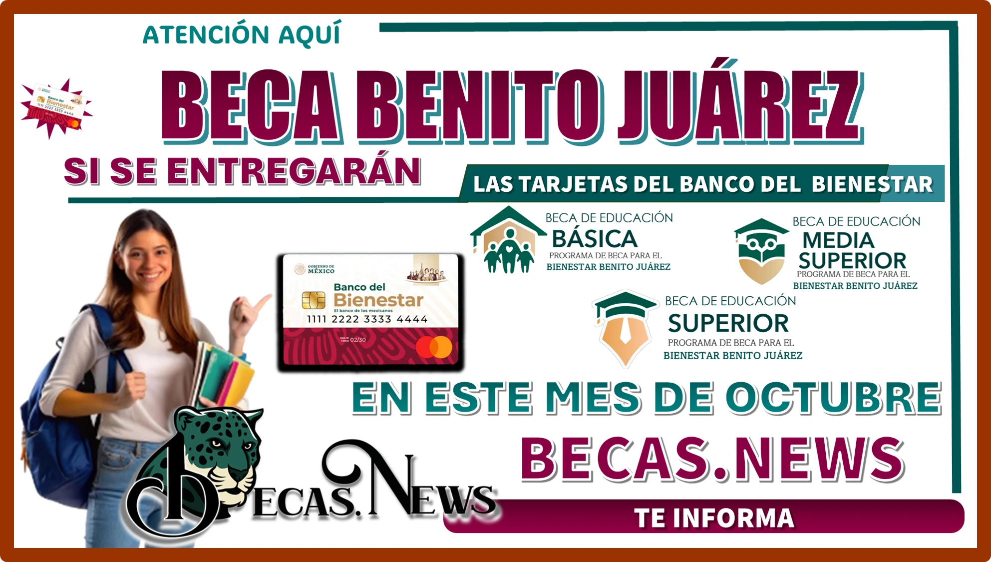 BECA BENITO JUÁREZ… ¿YA CONOCES SI SE ENTREGARÁN LAS TARJETAS DEL BANCO DEL BIENESTAR EN ESTE MES DE OCTUBRE? 