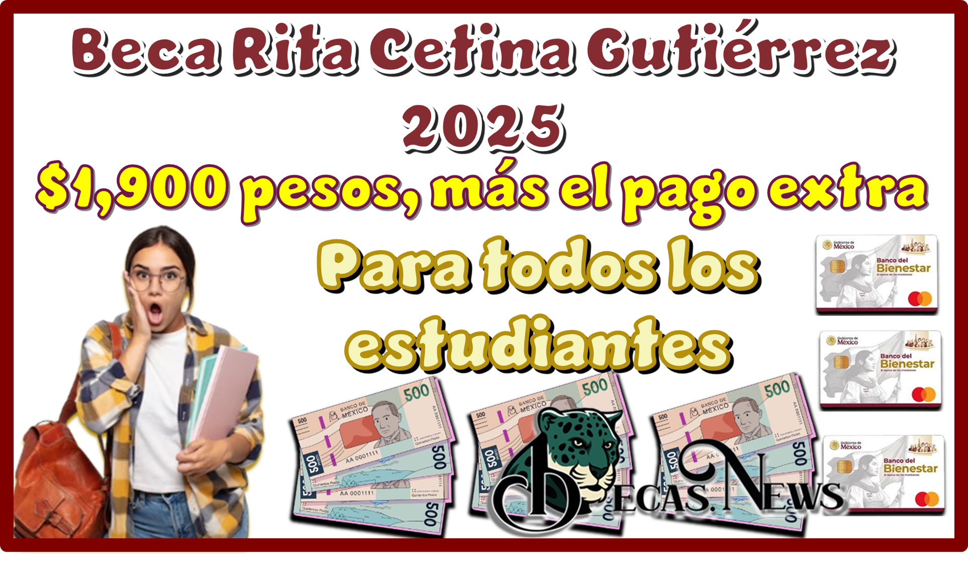 ▷ Beca Rita Cetina Gutiérrez 2025 | $1,900 pesos, más el pago extra para todos los estudiantes » 2025 BECAS.NEWS 🥇 Beca Rita Cetina Gutiérrez 2025 | $1,900 pesos, más el pago extra para todos los estudiantes