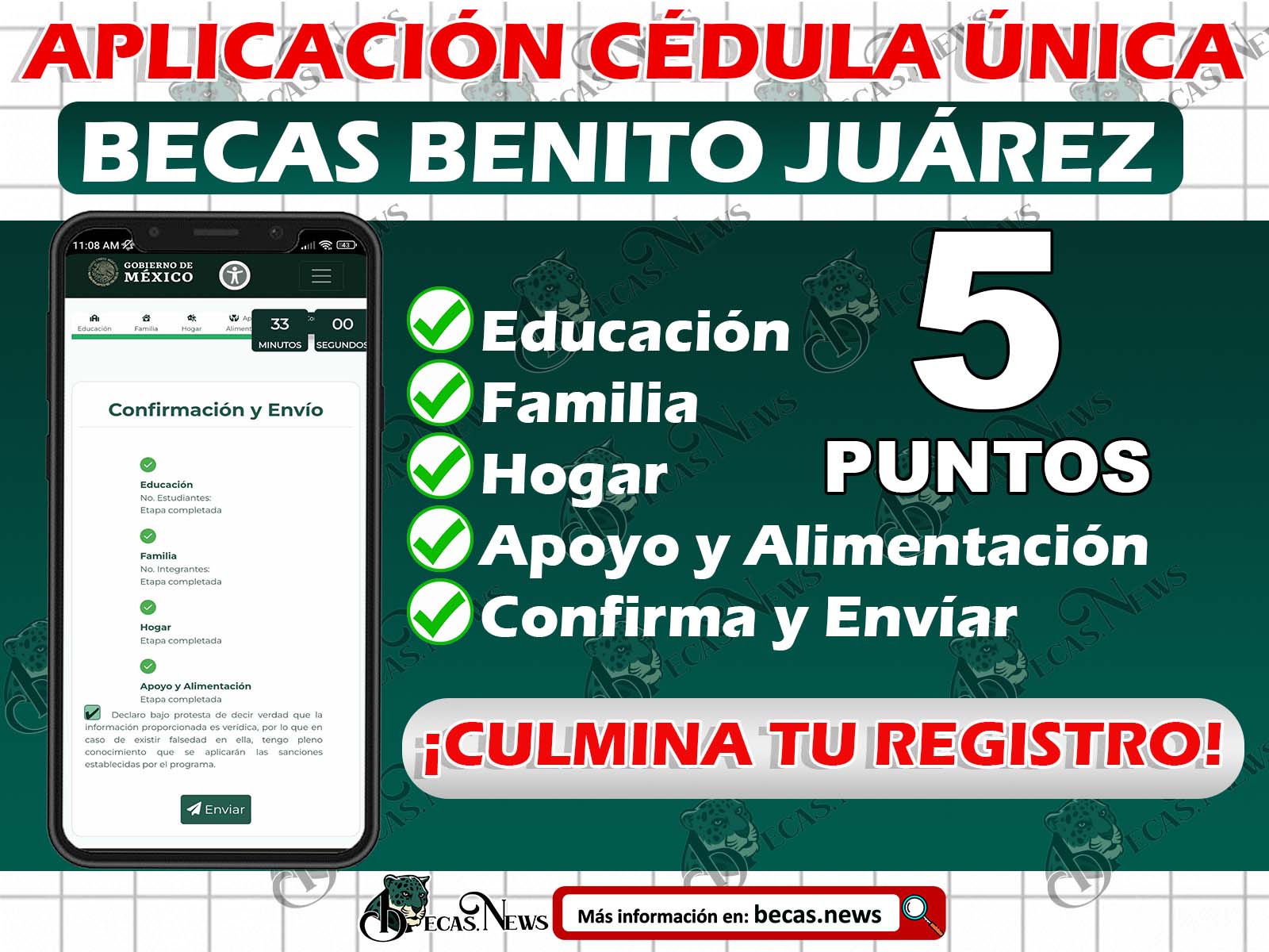 Becas Benito Juárez 2023; Sigue el proceso de tu Registro ¡Llena así la Cédula Única!