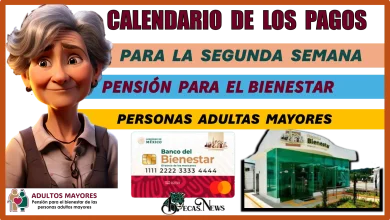 CALENDARIO DE LOS PAGOS PARA LA SEGUNDA SEMANA | PENSIÓN PARA EL BIENESTAR DE LAS PERSONAS ADULTAS MAYORES 