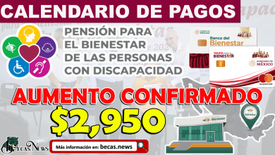 ¡Atención! Calendario de Pagos Pensión Bienestar Personas con Discapacidad; MONTO 2,950 PESOS