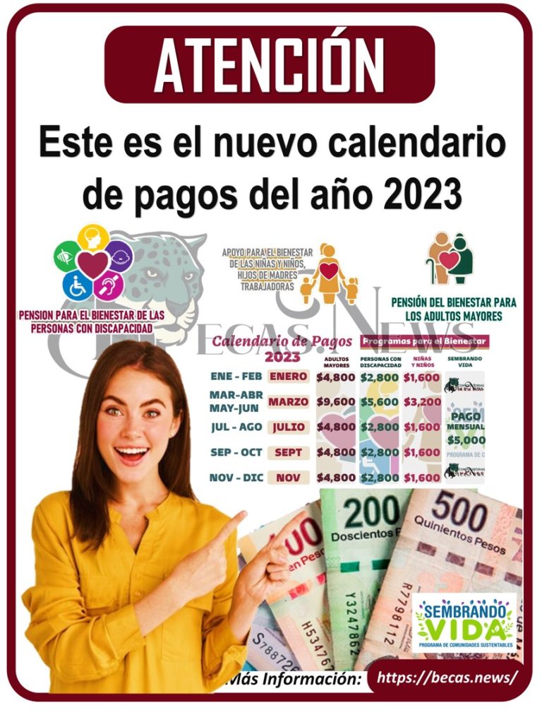 Este Es El Nuevo Calendario De Pagos Del Año 2023 Pensión Del Bienestar 2023 🥇【 Junio 2024】 6426