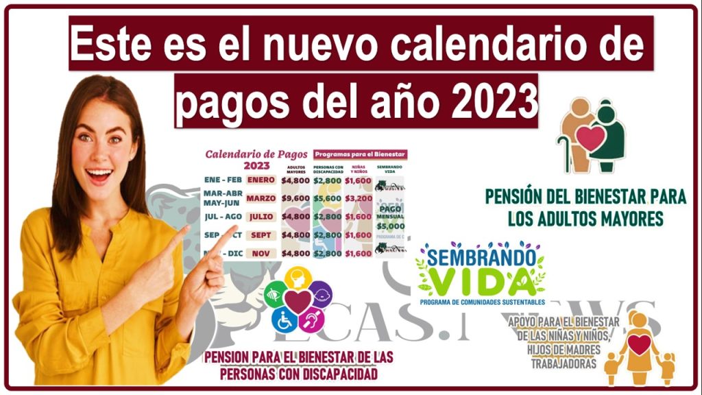 Este es el nuevo calendario de pagos del año 2023 pensión del