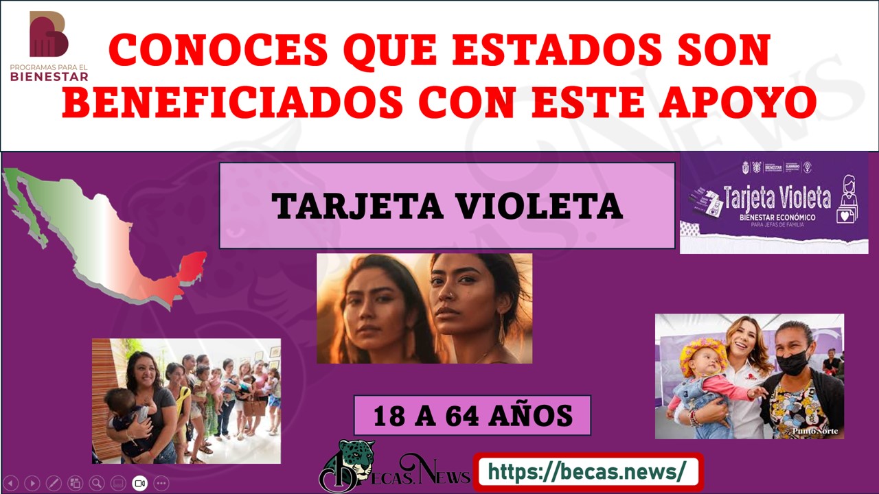 TARJETA VIOLETA QUIEN PUEDE SER BENEFICIARIA DE ESTE PROGRAMA DE APOYO ECONÓMICO.