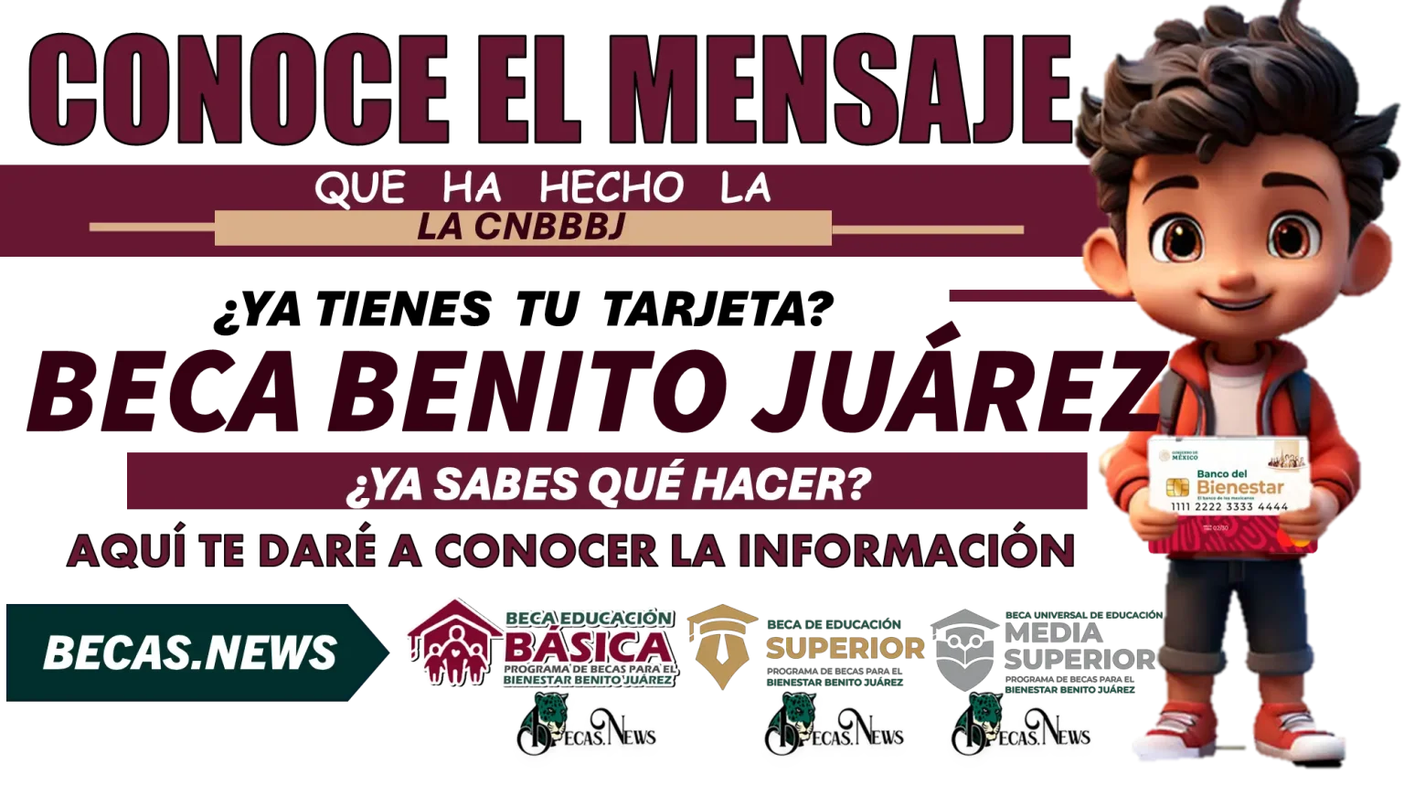 CONOCE EL MENSAJE QUE HA HECHO LA CNBBBJ | ¿YA TIENES TU TARJETA DE TU BECA BENITO JUÁREZ?