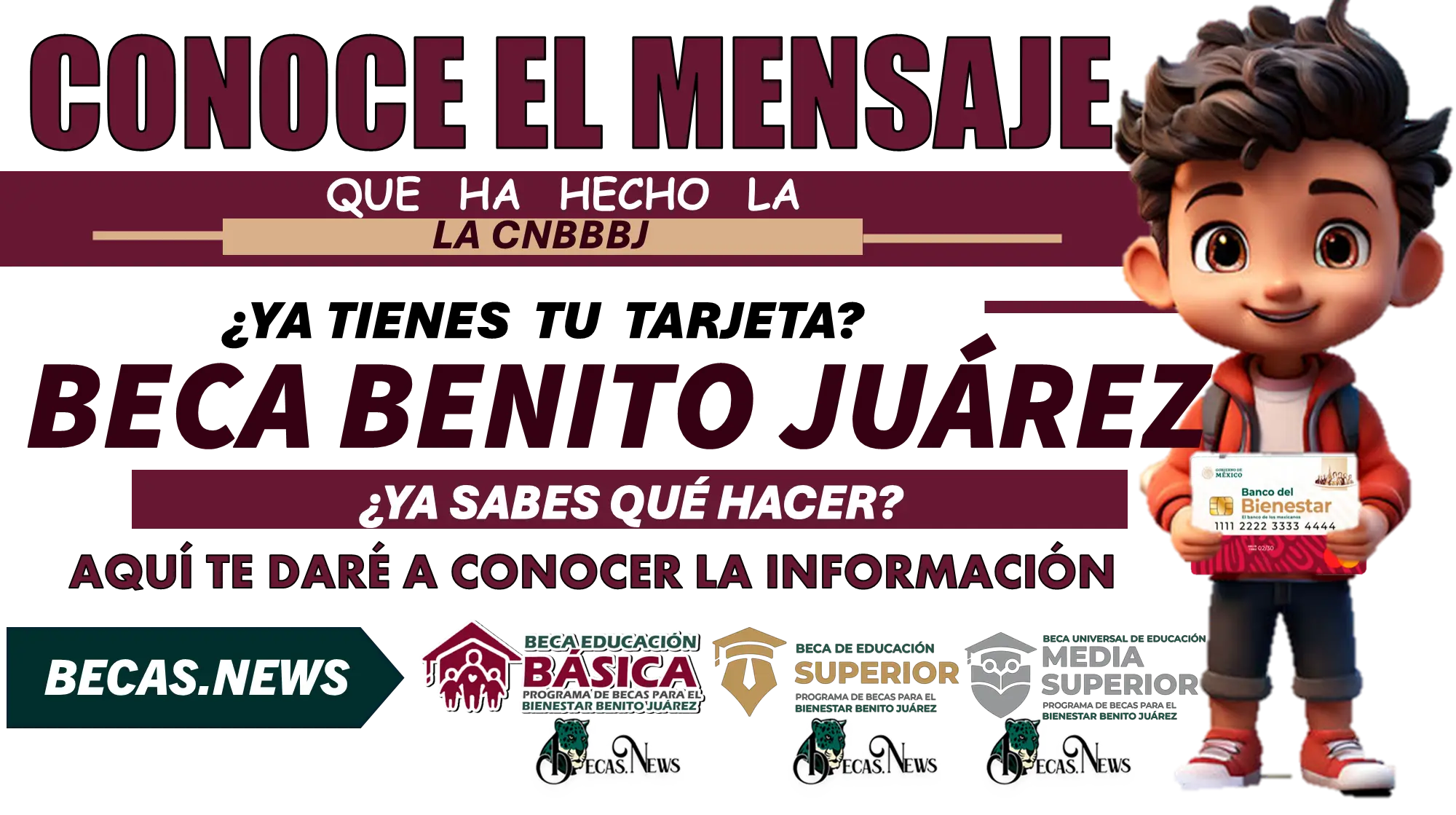 CONOCE EL MENSAJE QUE HA HECHO LA CNBBBJ | ¿YA TIENES TU TARJETA DE TU BECA BENITO JUÁREZ?