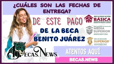 ¿CUÁLES SON LAS FECHAS DE ENTREGA DE ESTE PAGO DE LA BECA BENITO JUÁREZ? 