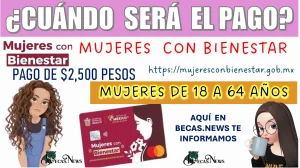 ¿CUÁNDO SERÁ EL PAGO DE MUJERES CON BIENESTAR?... AQUÍ LA INFORMACIÓN