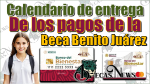 Calendario de entrega de los pagos de la Beca Benito Juárez