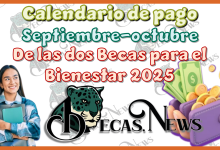 Calendario de pago septiembre-octubre de las dos Becas para el Bienestar 2025 