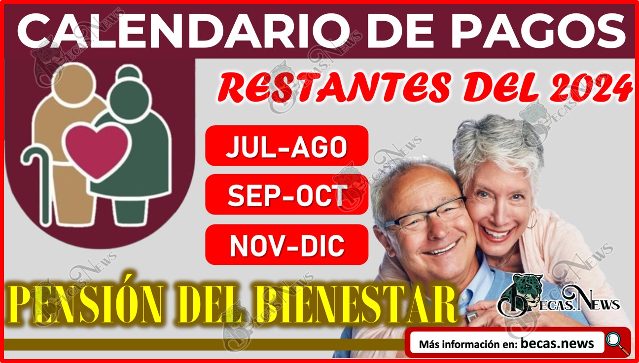 Calendario de pagos restantes de la Pensión del Bienestar 2024