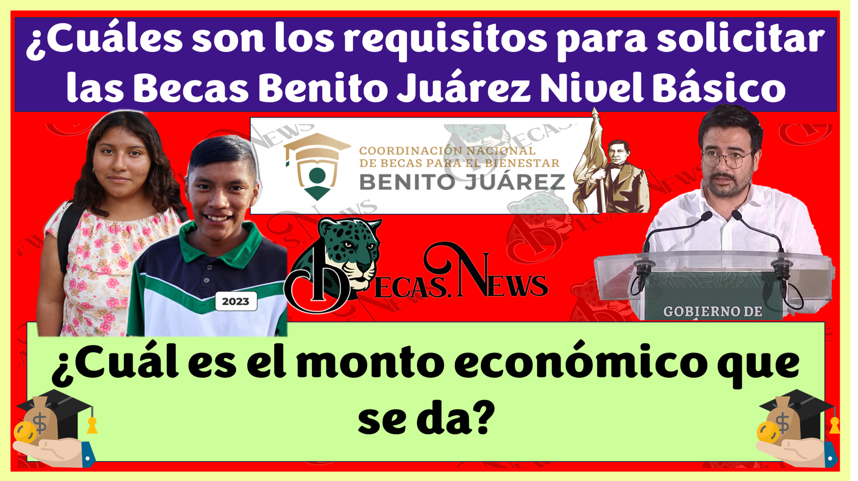 ¿Cuáles son los requisitos para solicitar las Becas Benito Juárez Nivel Básico y cuál es el monto económico que se da?