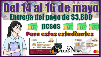 Del 14 al 16 de mayo | ¿Entrega del pago $3,800 para estos estudiantes?