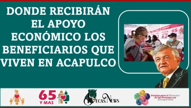 Donde recibirán el apoyo economico los beneficiarios que viven en Acapulco