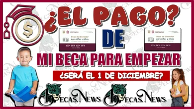 ¿EL PAGO DE MI BECA PARA EMPEZAR SERÁ EL 1 DE DICIEMBRE?… AQUÍ LOS DETALLES QUE DEBES SABER 