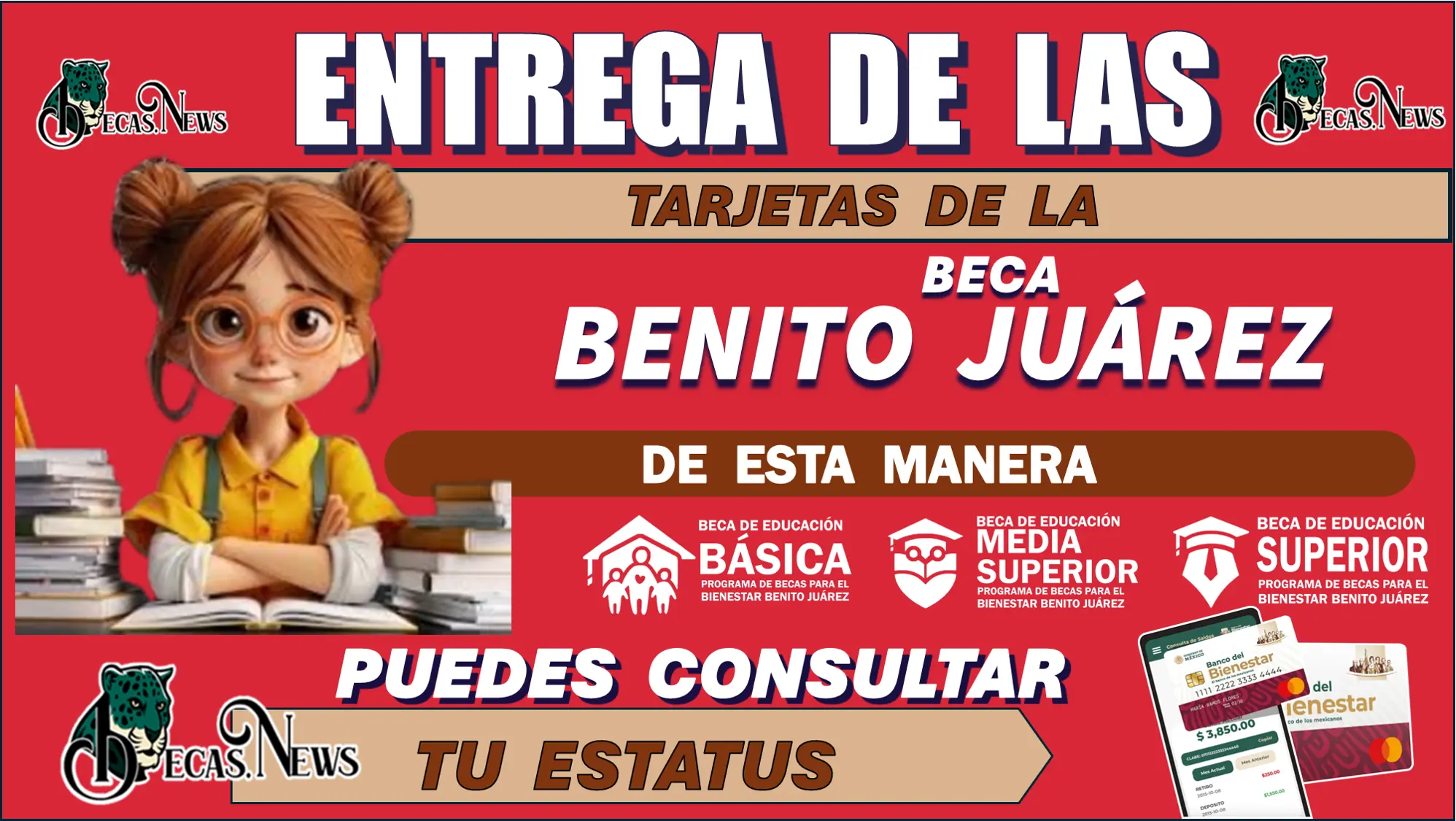 ENTREGA DE LAS TARJETAS DE LA BECA BENITO JUÁREZ...DE ESTA FORMA PUEDES CONSULTAR TU ESTATUS