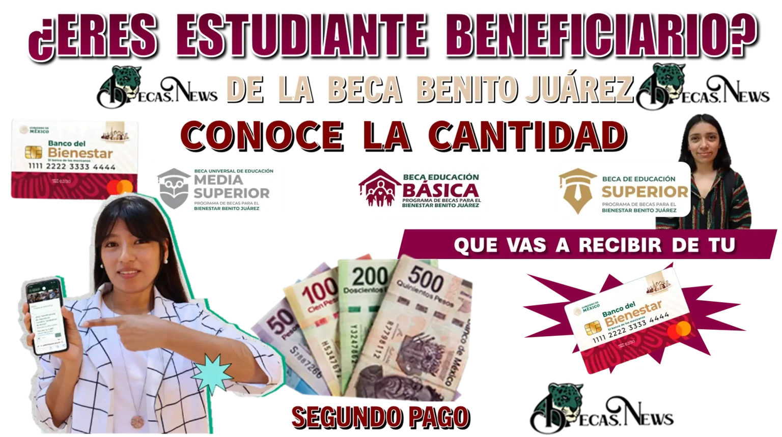 ¿ERES ESTUDIANTE BENEFICIARIO DE LA BECA BENITO JUÁREZ? | CONOCE LA CANTIDAD QUE VAS A RECIBIR EN TU SEGUNDO PAGO 2024 