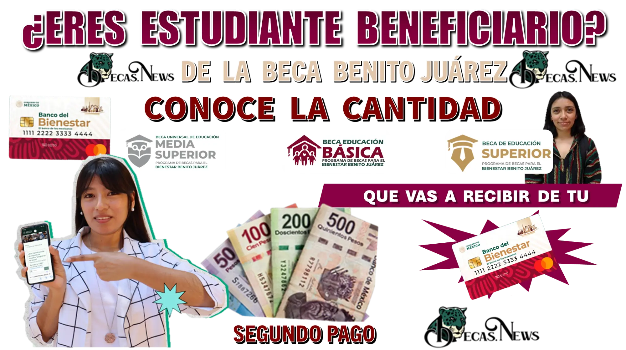 ¿ERES ESTUDIANTE BENEFICIARIO DE LA BECA BENITO JUÁREZ? | CONOCE LA CANTIDAD QUE VAS A RECIBIR EN TU SEGUNDO PAGO 2024 