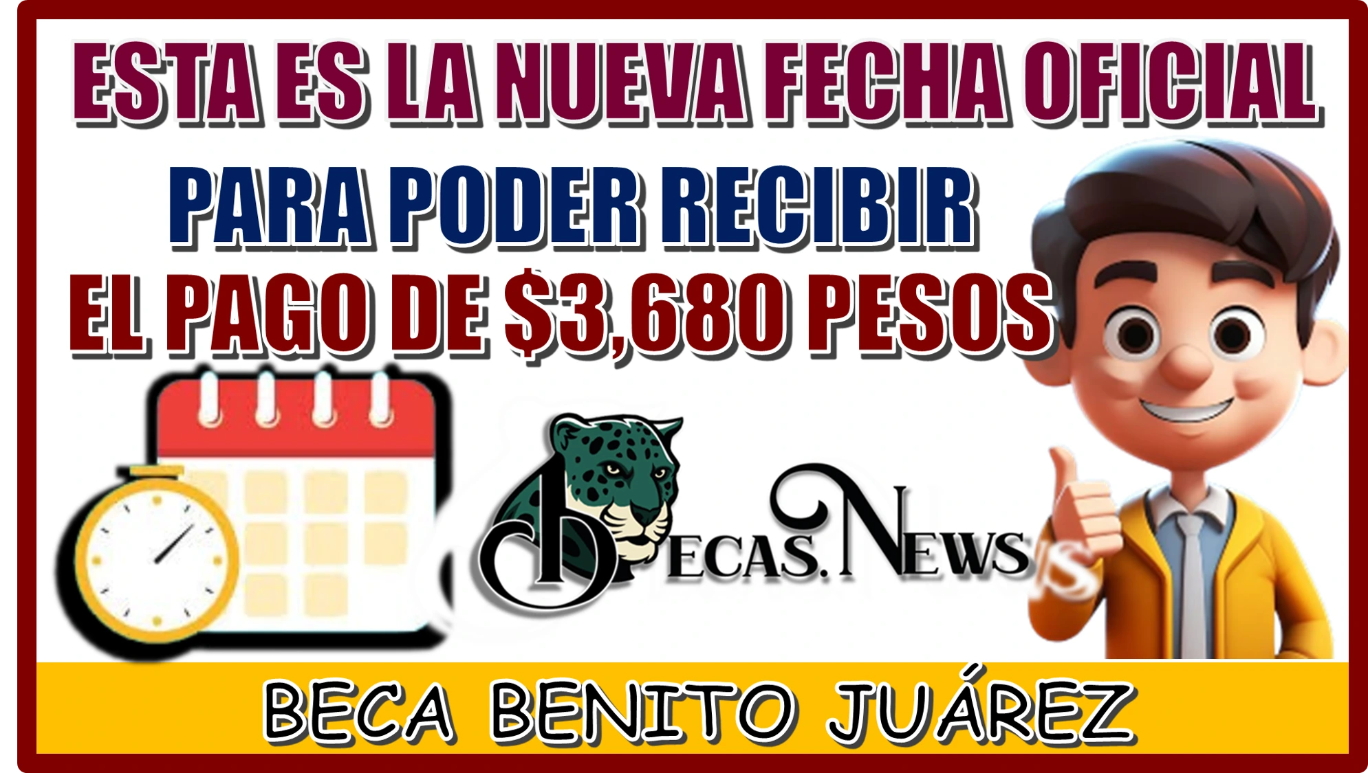 ESTA ES LA NUEVA FECHA OFICIAL PARA PODER RECIBIR EL PAGO DE $3,680 PESOS | BECA BENITO JUÁREZ 