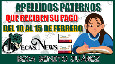 ESTOS SON LOS APELLIDOS PATERNOS QUE RECIBEN SU PAGO DEL 10 AL 15 DE FEBRERO | ESTUDIANTES BENEFICIARIOS DE LA BECA BENITO JUÁREZ