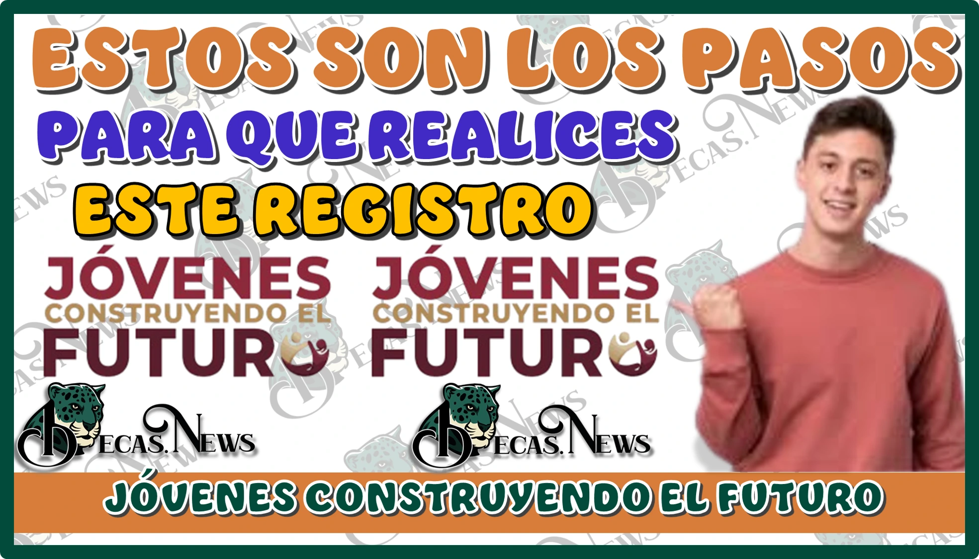 ESTOS SON LOS PASOS PARA QUE REALICES ESTE REGISTRO AL PROGRAMA DE JÓVENES CONSTRUYENDO EL FUTURO