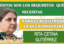 ESTOS SON LOS REQUISITOS QUÉ NECESITAS PARA EL REGISTRO DE LA BECA UNIVERSAL RITA CETINA GUTIÉRREZ 