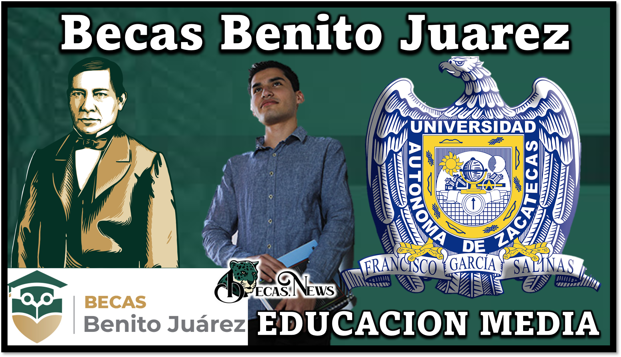 Entregas de Becas del programa Benito Juarez para alumnos de Preparatoria UAZ